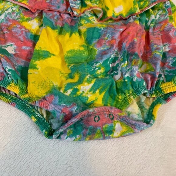 5/$25 Harper Canyon spring summer tie dye floral ruffle bubble romper jumper - Picture 2 of 5